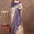 peach colour Linen cotton ready to wear saree with unstitched blouse