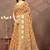 beige colour Linen cotton ready to wear saree with unstitched blouse