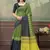 olive colour Linen cotton Ready to Drape saree with unstitched blouse