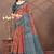 beige colour Linen cotton ready to wear saree with unstitched blouse