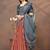 beige colour Linen cotton ready to wear saree with unstitched blouse