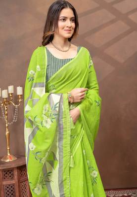 linen cotton ready to wear saree 4