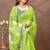 Linen cotton ready to wear saree with unstitched blouse