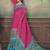 pink colour Linen cotton ready to wear saree with unstitched blouse