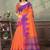 Linen cotton ready to wear saree with unstitched blouse