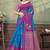 Linen cotton ready to wear saree with unstitched blouse