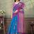 Linen cotton ready to wear saree with unstitched blouse
