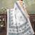 white colour Linen cotton ready to wear saree with unstitched blouse