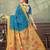 Linen cotton ready to wear saree with unstitched blouse