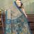 Linen cotton ready to wear saree with unstitched blouse