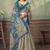 Linen cotton ready to wear saree with unstitched blouse
