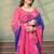 Linen cotton ready to wear saree with unstitched blouse