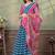Linen cotton ready to wear saree with unstitched blouse