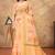 peach colour Linen cotton ready to wear saree with unstitched blouse