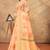 peach colour Linen cotton ready to wear saree with unstitched blouse
