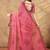 coral colour Linen cotton ready to wear saree with unstitched blouse