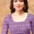 purple colour Linen cotton ready to wear saree with unstitched blouse