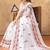 white colour Linen cotton ready to wear saree with unstitched blouse