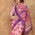 off white colour Linen cotton ready to wear saree with unstitched blouse