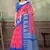 pink colour Linen cotton Ready Pleated saree with unstitched blouse
