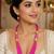 Traditional pink festive necklace set