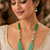 Traditional mint green layered necklace