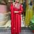 Red chanderi silk embroidery kurta set with dupatta | party wear kurti set