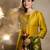 Mustard vatican silk embroidery kurta set with jacquard dupatta | readymade suit