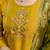 Mustard vatican silk embroidery kurta set with jacquard dupatta | readymade suit
