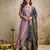 Pink vatican silk embroidery kurta set with jacquard dupatta | readymade suit