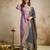 Pink vatican silk embroidery kurta set with jacquard dupatta | readymade suit