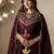 Brown vichitra silk embroidery kurta set with dupatta | party wear kurti set
