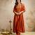 Orange vichitra silk embroidery kurta set with dupatta | designer kurta set