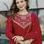 Red vichitra silk embroidery kurta set with dupatta | readymade salwar suit
