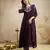 Wine vichitra silk embroidery kurta set with dupatta | readymade salwar suit