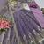 lavendar embroidered anarkali suit set with dupatta