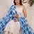 Women   s off-white straight cotton kurta pant set with floral organza dupatta set