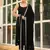 Womens new elegant black embroidered kurti with matching bottom set
