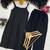 Womens new elegant black embroidered kurti with matching bottom set