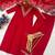 New womens red straight cut kurta set with scalloped embroidered organza dupatta set