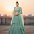 Women's Light Green Net Embroidered Semi-Stiched Lehenga With Unstiched Choli And Net Dupatta