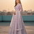 Women's Lavender Net Embroidered Semi-Stiched Lehenga With Unstiched Choli And Net Dupatta