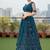 Women's Teal Net Embroidered Semi-Stiched Lehenga With Unstiched Choli And Net Dupatta