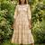 Cream color muslin printed stylish kurti