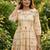 Cream color muslin printed stylish kurti
