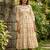 Cream color muslin printed stylish kurti