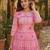 Pink color muslin printed stylish kurti