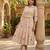 Beige color muslin printed stylish kurti