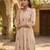 Beige color muslin printed stylish kurti