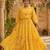 Yellow color muslin printed stylish kurti